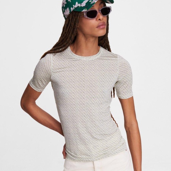 NWT Rag & Bone Sabeen Ribbon Print Jersey T-Shirt - Picture 1 of 16